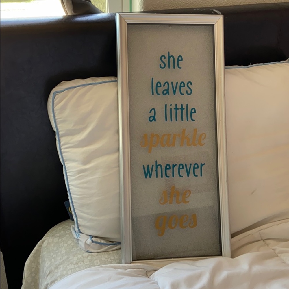 Glitter Quote hangable Picture💕